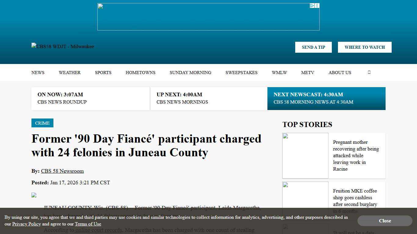 Former '90 Day Fiancé' participant charged with 24 felonies in Juneau County